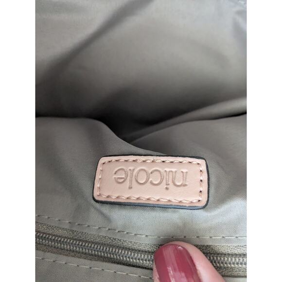 NWT Nicole Miller SOPHIA Large Tote with Zippers and Studs MSRP $85 - Picture 7 of 10